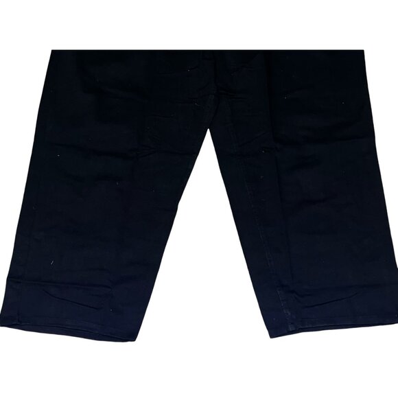 Woman Within NWOT Stretch Cotton Chino Straight Leg Pant Sz 20 Wide Black Plus - Picture 9 of 16